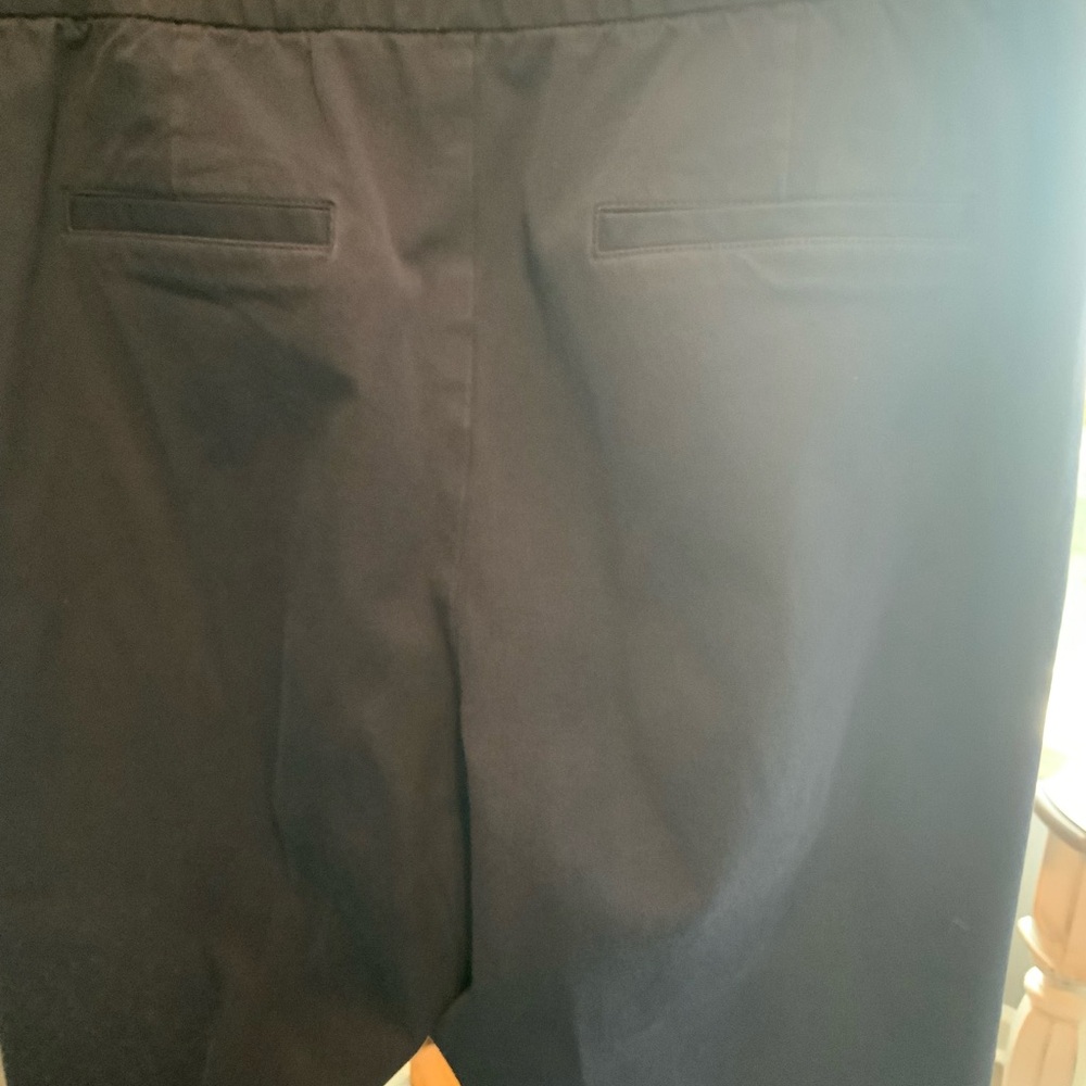 Isaac Mizrahi Navy Button-Detail Pants - Picture 3 of 4